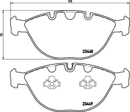 Brembo P 06 028 - Bremžu uzliku kompl., Disku bremzes www.autospares.lv