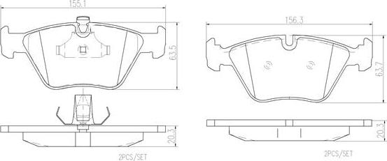 Brembo P06022N - Brake Pad Set, disc brake www.autospares.lv