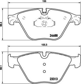 Brembo P 06 074 - Bremžu uzliku kompl., Disku bremzes www.autospares.lv