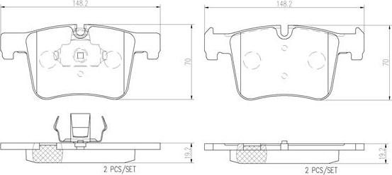 Brembo P06075N - Bremžu uzliku kompl., Disku bremzes www.autospares.lv