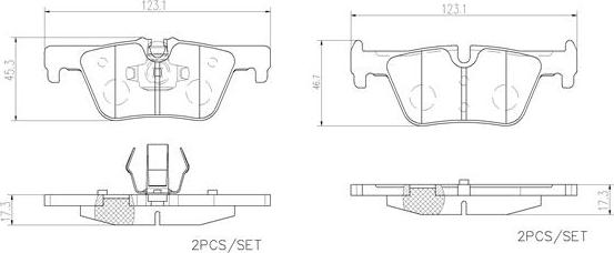 Brembo P06071N - Bremžu uzliku kompl., Disku bremzes www.autospares.lv