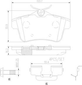 Brembo P06102N - Bremžu uzliku kompl., Disku bremzes www.autospares.lv