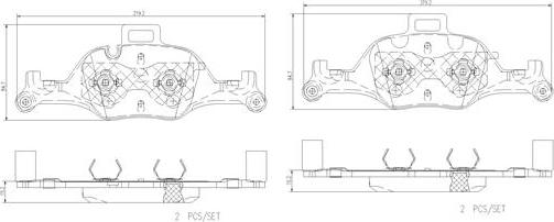 Brembo P06107N - Bremžu uzliku kompl., Disku bremzes www.autospares.lv