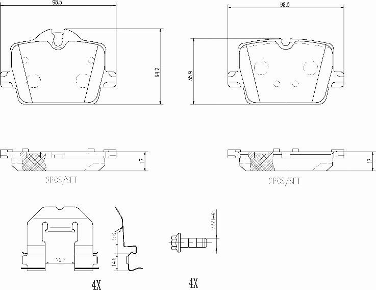 Brembo P06114N - Bremžu uzliku kompl., Disku bremzes www.autospares.lv