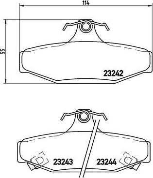 Brembo P 15 004 - Тормозные колодки, дисковые, комплект www.autospares.lv