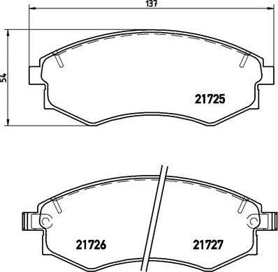 Brembo P 15 011 - Bremžu uzliku kompl., Disku bremzes autospares.lv