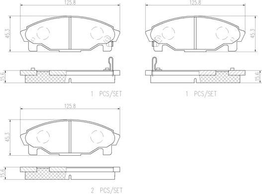 Brembo P16007N - Bremžu uzliku kompl., Disku bremzes www.autospares.lv