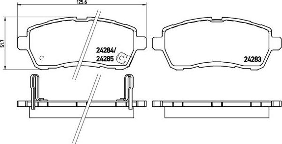 Brembo P 16 013X - Bremžu uzliku kompl., Disku bremzes www.autospares.lv