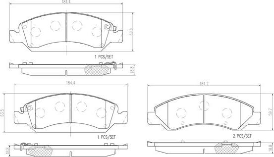 Brembo P10058N - Bremžu uzliku kompl., Disku bremzes www.autospares.lv