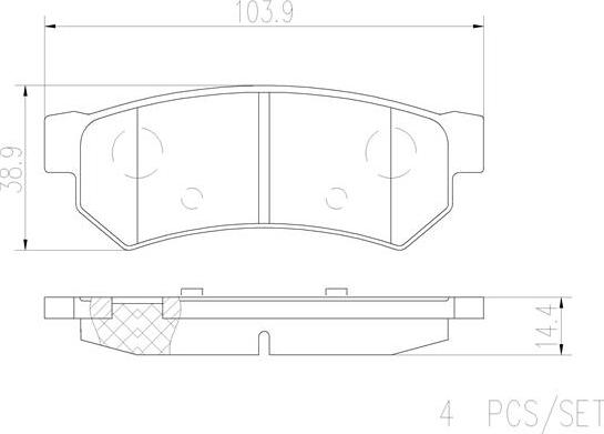 Brembo P10053N - Bremžu uzliku kompl., Disku bremzes www.autospares.lv