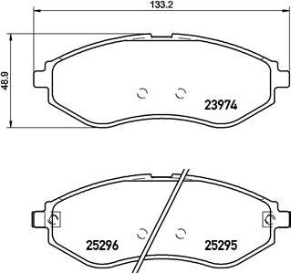 Brembo P 10 057 - Bremžu uzliku kompl., Disku bremzes autospares.lv