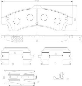 Brembo P10009N - Bremžu uzliku kompl., Disku bremzes www.autospares.lv