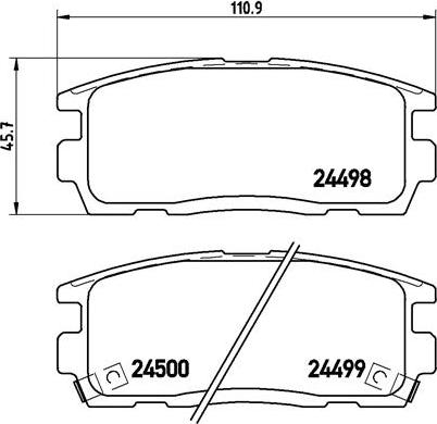 Brembo P 10 004 - Тормозные колодки, дисковые, комплект www.autospares.lv