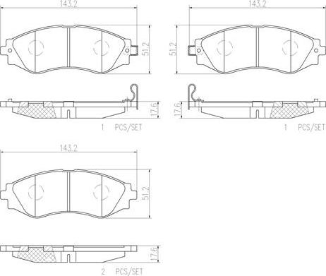 Brembo P10006N - Bremžu uzliku kompl., Disku bremzes autospares.lv