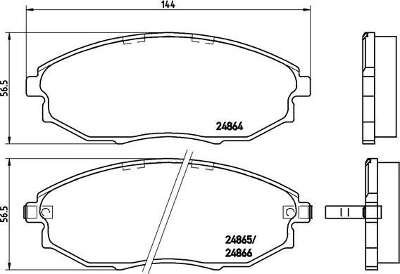 Brembo P 10 007 - Тормозные колодки, дисковые, комплект www.autospares.lv