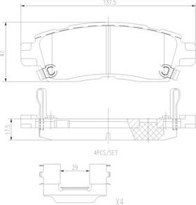 Brembo P10010N - Bremžu uzliku kompl., Disku bremzes www.autospares.lv