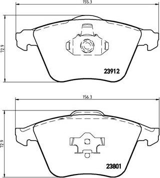 Brembo P 10 012 - Тормозные колодки, дисковые, комплект www.autospares.lv