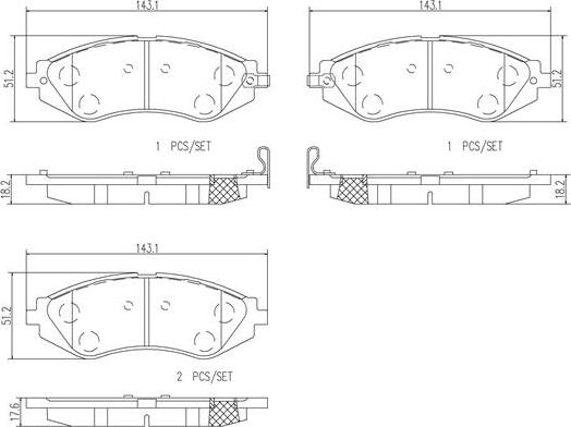 Brembo P10032N - Bremžu uzliku kompl., Disku bremzes www.autospares.lv