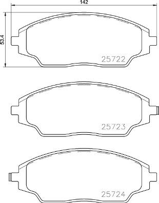 Brembo P 10 070 - Bremžu uzliku kompl., Disku bremzes autospares.lv