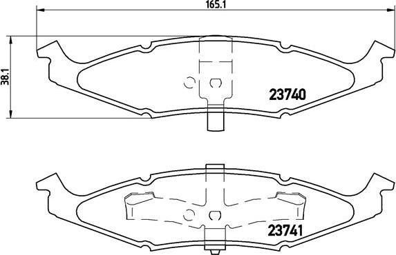 Brembo P 11 009 - Bremžu uzliku kompl., Disku bremzes www.autospares.lv