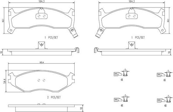 Brembo P11006N - Bremžu uzliku kompl., Disku bremzes www.autospares.lv