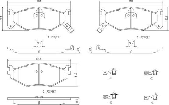 Brembo P11007N - Bremžu uzliku kompl., Disku bremzes www.autospares.lv