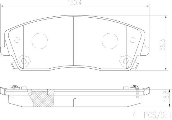 Brembo P11019N - Bremžu uzliku kompl., Disku bremzes www.autospares.lv