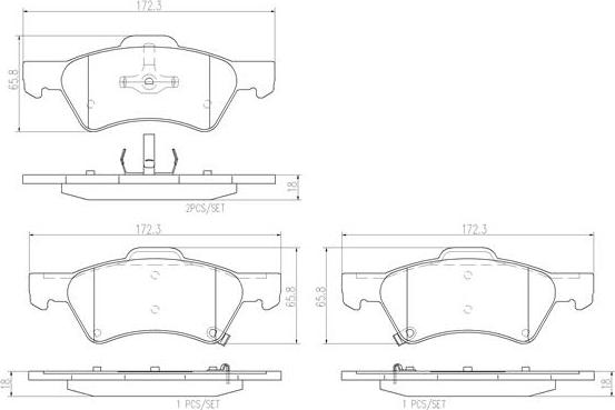 Brembo P11015N - Bremžu uzliku kompl., Disku bremzes www.autospares.lv