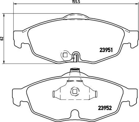 Brembo P 11 016 - Bremžu uzliku kompl., Disku bremzes www.autospares.lv