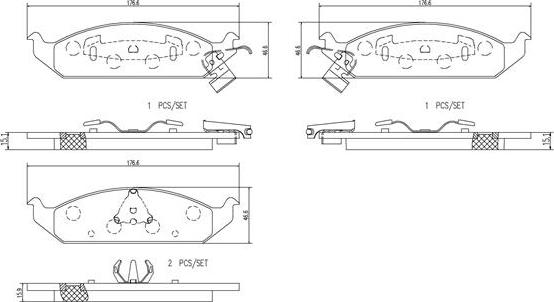 Brembo P11011N - Bremžu uzliku kompl., Disku bremzes www.autospares.lv