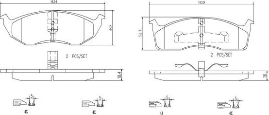 Brembo P11030N - Bremžu uzliku kompl., Disku bremzes autospares.lv