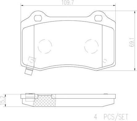 Brembo P11024N - Bremžu uzliku kompl., Disku bremzes www.autospares.lv