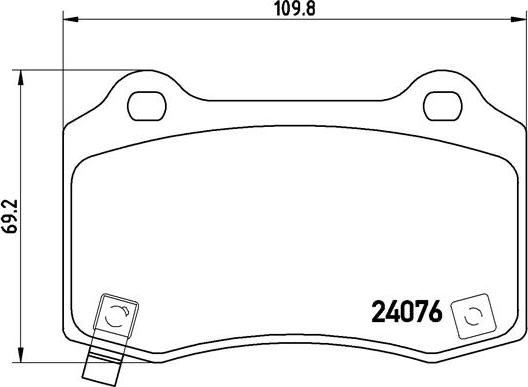 Brembo P 11 024 - Bremžu uzliku kompl., Disku bremzes www.autospares.lv