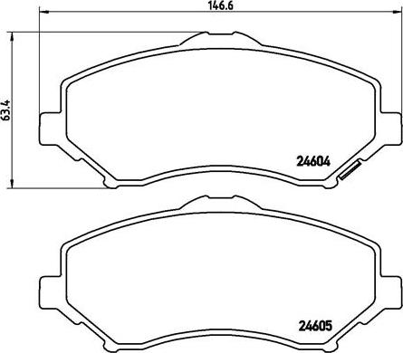 Brembo P 11 025 - Bremžu uzliku kompl., Disku bremzes www.autospares.lv