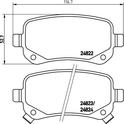 Brembo P 11 021 - Bremžu uzliku kompl., Disku bremzes www.autospares.lv