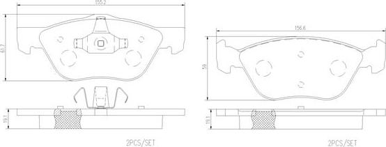 Brembo P 18 040 - Bremžu uzliku kompl., Disku bremzes autospares.lv