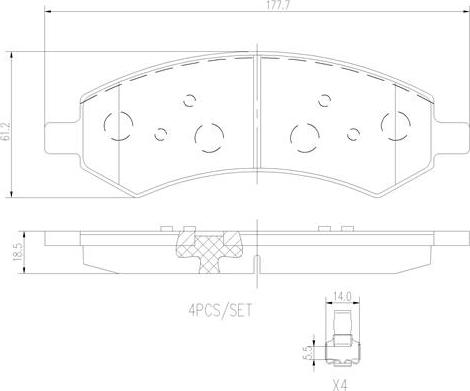 Brembo P18013N - Bremžu uzliku kompl., Disku bremzes www.autospares.lv