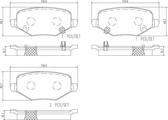 Brembo P18029N - Bremžu uzliku kompl., Disku bremzes www.autospares.lv