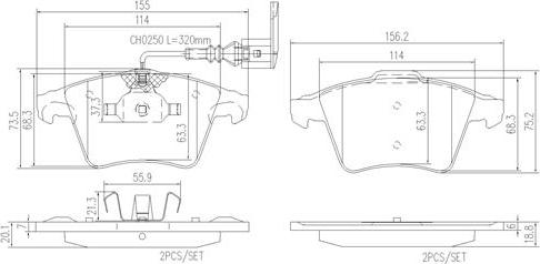 Brembo P85090N - Bremžu uzliku kompl., Disku bremzes www.autospares.lv