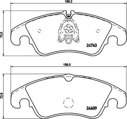 Brembo P 85 098X - Тормозные колодки, дисковые, комплект www.autospares.lv