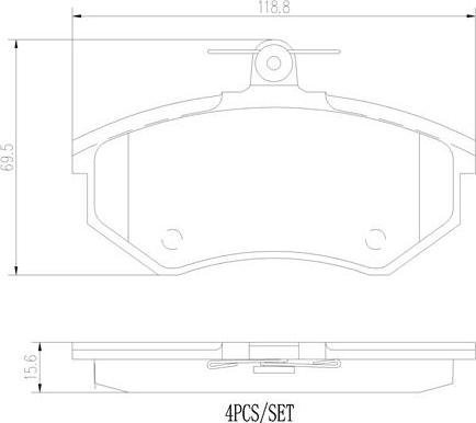 Brembo P85093N - Brake Pad Set, disc brake www.autospares.lv