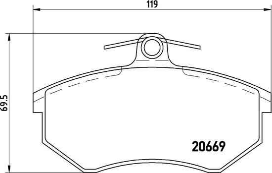 Brembo P 85 093 - Тормозные колодки, дисковые, комплект www.autospares.lv