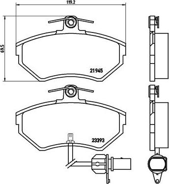 Brembo P 85 044 - Тормозные колодки, дисковые, комплект www.autospares.lv