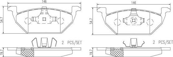 Brembo P85041N - Тормозные колодки, дисковые, комплект www.autospares.lv