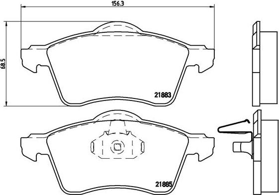 Brembo P 85 047 - Bremžu uzliku kompl., Disku bremzes autospares.lv