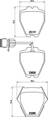 Brembo P 85 054 - Brake Pad Set, disc brake www.autospares.lv