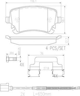 Brembo P85064N - Тормозные колодки, дисковые, комплект www.autospares.lv