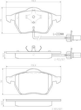 Brembo P85060N - Brake Pad Set, disc brake www.autospares.lv