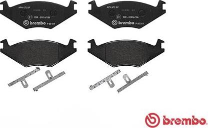 Brembo P 85 019 - Тормозные колодки, дисковые, комплект www.autospares.lv