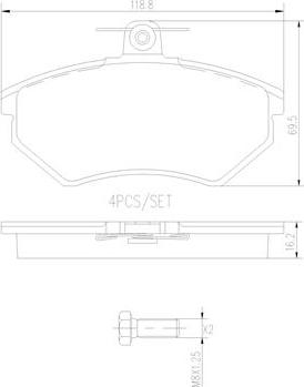 Brembo P85015N - Bremžu uzliku kompl., Disku bremzes autospares.lv